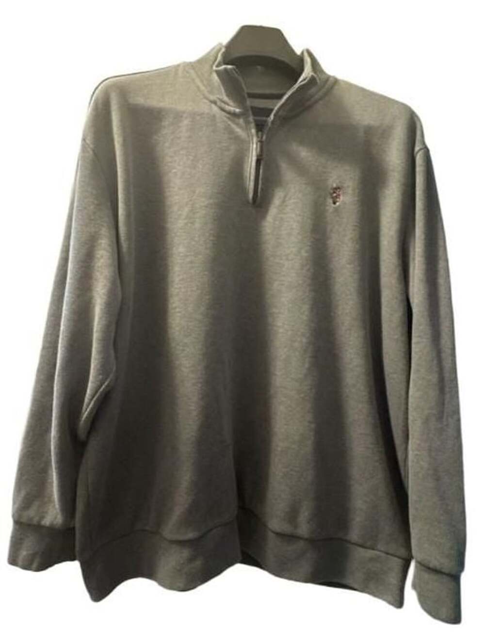U.S. Polo Assn. Men's Gray Quarter-Zip Pullover Sweatshirt Size 3XL